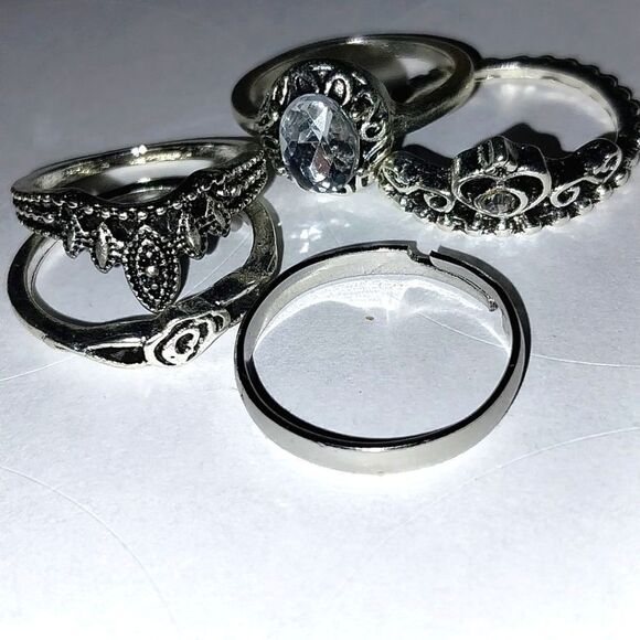 5pc stackable vintage ring set - Picture 11 of 11